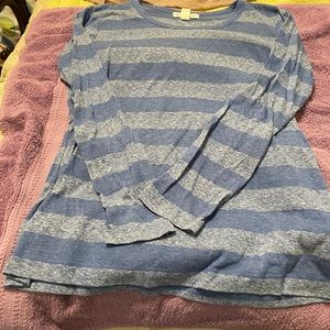 Blue striped size large longsleeve shirt